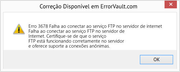 Fix Falha ao conectar ao serviço FTP no servidor de internet (Error Erro 3678)