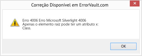 Fix Erro Microsoft Silverlight 4006 (Error Erro 4006)