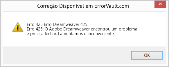 Download Error <?php echo $number; ?> (Erro Dreamweaver 425) Repair Tool Fix Erro Dreamweaver 425 (Error Erro 425)