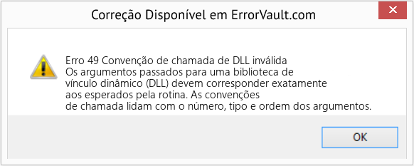 Download Error <?php echo $number; ?> (Convenção de chamada de DLL inválida) Repair Tool Fix Convenção de chamada de DLL inválida (Error Erro 49)