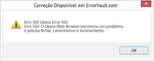 Fix Opera Error 503 (Error Erro 503)