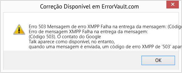 Fix Mensagem de erro XMPP Falha na entrega da mensagem: (Código 503) (Error Erro 503)