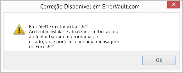 Fix Erro TurboTax 5641 (Error Erro 5641)