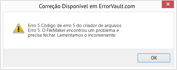 Download Error <?php echo $number; ?> (Código de erro 5 do criador de arquivos) Repair Tool Fix Código de erro 5 do criador de arquivos (Error Erro 5)