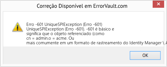 Fix UniqueSPIException (Erro -601) (Error Erro -601)