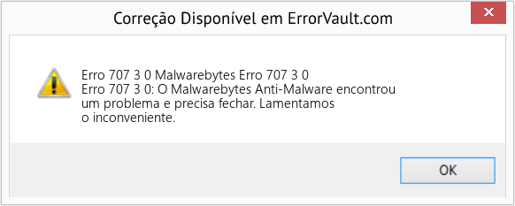 Fix Malwarebytes Erro 707 3 0 (Error Erro 707 3 0)