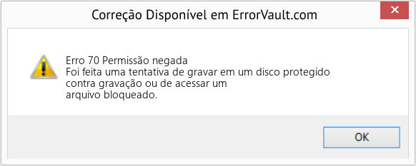 Fix Permissão negada (Error Erro 70)