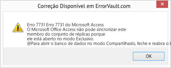 Download Error <?php echo $number; ?> (Erro 7731 do Microsoft Access) Repair Tool Fix Erro 7731 do Microsoft Access (Error Erro 7731)