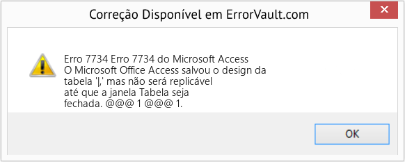 Fix Erro 7734 do Microsoft Access (Error Erro 7734)