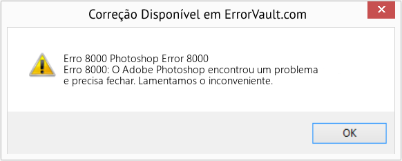 Fix Photoshop Error 8000 (Error Erro 8000)