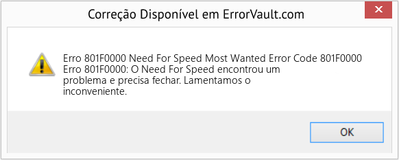 Fix Need For Speed ​​Most Wanted Error Code 801F0000 (Error Erro 801F0000)