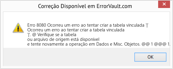 Download Error <?php echo $number; ?> (Ocorreu um erro ao tentar criar a tabela vinculada '|') Repair Tool Fix Ocorreu um erro ao tentar criar a tabela vinculada '|' (Error Erro 8080)