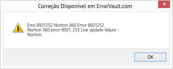 Fix Norton 360 Error 8921252 (Error Erro 8921252)