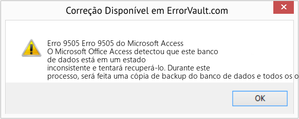 Fix Erro 9505 do Microsoft Access (Error Erro 9505)