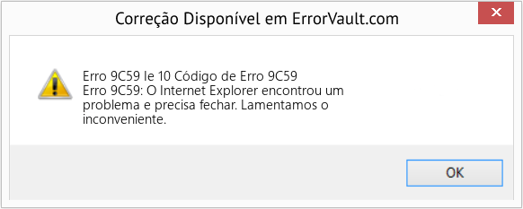 Fix Ie 10 Código de Erro 9C59 (Error Erro 9C59)