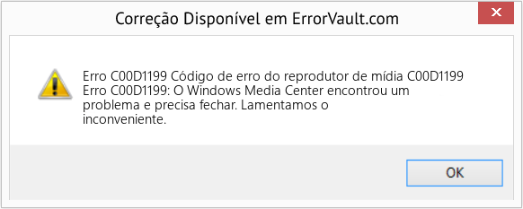 Fix Código de erro do reprodutor de mídia C00D1199 (Error Erro C00D1199)