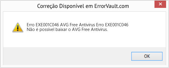 Fix AVG Free Antivirus Erro EXE001C046 (Error Erro EXE001C046)