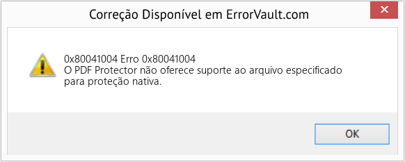 Fix Erro 0x80041004 (Error 0x80041004)