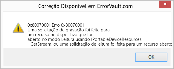 Fix Erro 0x80070001 (Error 0x80070001)