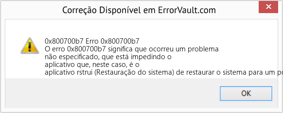 Fix Erro 0x800700b7 (Error 0x800700b7)