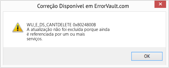 Fix 0x8024800B (Error WU_E_DS_CANTDELETE)