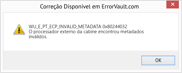 Fix 0x80244032 (Error WU_E_PT_ECP_INVALID_METADATA)