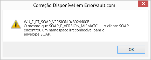 Fix 0x8024400B (Error WU_E_PT_SOAP_VERSION)