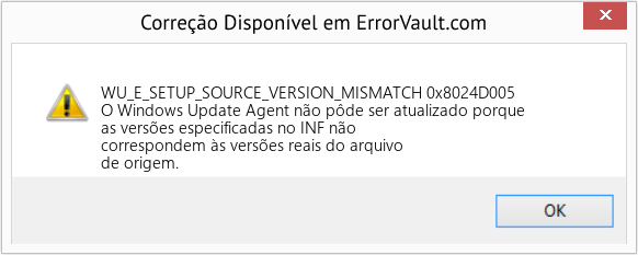 Fix 0x8024D005 (Error WU_E_SETUP_SOURCE_VERSION_MISMATCH)