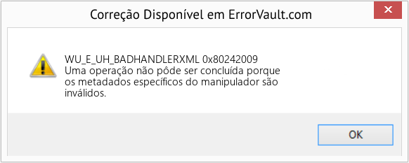 Fix 0x80242009 (Error WU_E_UH_BADHANDLERXML)