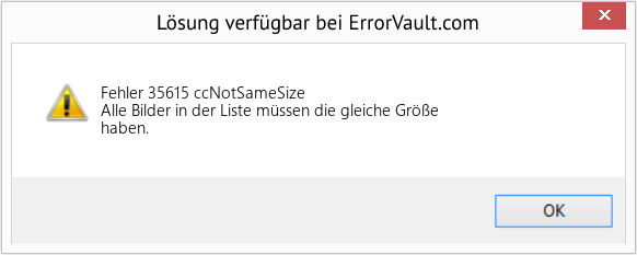Fix ccNotSameSize (Error Fehler 35615)