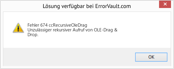 Fix ccRecursiveOleDrag (Error Fehler 674)