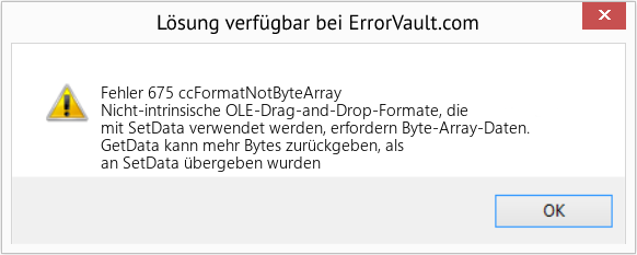 Fix ccFormatNotByteArray (Error Fehler 675)
