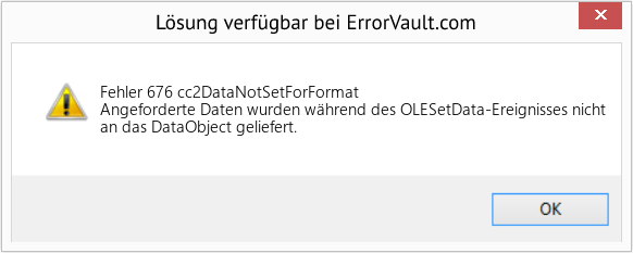 Fix cc2DataNotSetForFormat (Error Fehler 676)