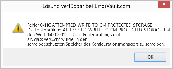 Fix ATTEMPTED_WRITE_TO_CM_PROTECTED_STORAGE (Error Fehler 0x11C)