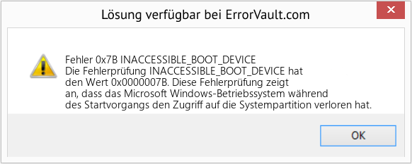 Fix INACCESSIBLE_BOOT_DEVICE (Error Fehler 0x7B)