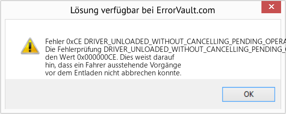 Fix DRIVER_UNLOADED_WITHOUT_CANCELLING_PENDING_OPERATIONS (Error Fehler 0xCE)