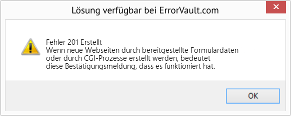 Fix Erstellt (Error Fehler 201)