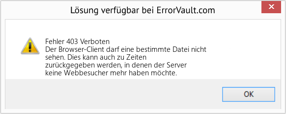 Fix Verboten (Error Fehler 403)