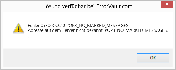 Fix POP3_NO_MARKED_MESSAGES (Error Fehler 0x800CCC10)