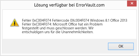 Fix Fehlercode 0Xc004F074 Windows 8.1 Office 2013 (Error Fehler 0xC004F074)