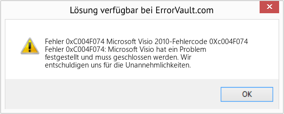 Download Error <?php echo $number; ?> (Microsoft Visio 2010-Fehlercode 0Xc004F074) Repair Tool Fix Microsoft Visio 2010-Fehlercode 0Xc004F074 (Error Fehler 0xC004F074)