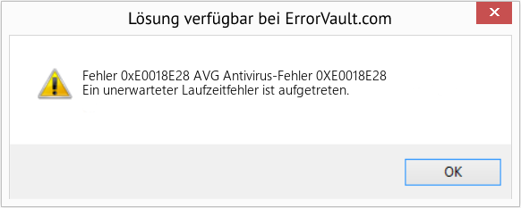 Fix AVG Antivirus-Fehler 0XE0018E28 (Error Fehler 0xE0018E28)