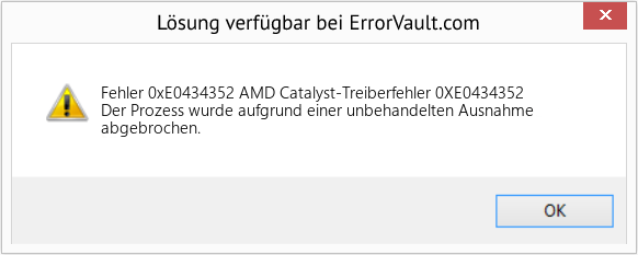 Fix AMD Catalyst-Treiberfehler 0XE0434352 (Error Fehler 0xE0434352)