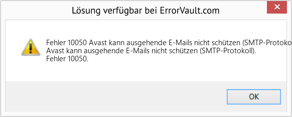 Fix Avast kann ausgehende E-Mails nicht schützen (SMTP-Protokoll) (Error Fehler 10050)