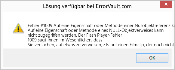 Download Error <?php echo $number; ?> (Auf eine Eigenschaft oder Methode einer Nullobjektreferenz kann nicht zugegriffen werden) Repair Tool Fix Auf eine Eigenschaft oder Methode einer Nullobjektreferenz kann nicht zugegriffen werden (Error Fehler #1009)