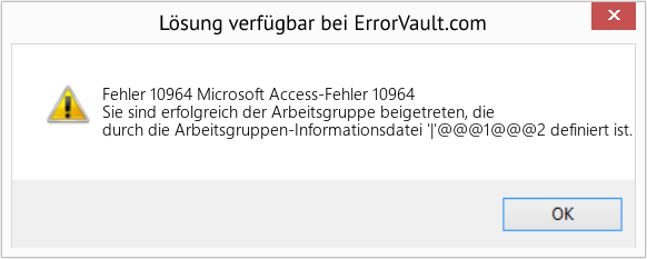 Fix Microsoft Access-Fehler 10964 (Error Fehler 10964)