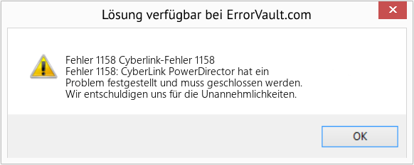 Fix Cyberlink-Fehler 1158 (Error Fehler 1158)