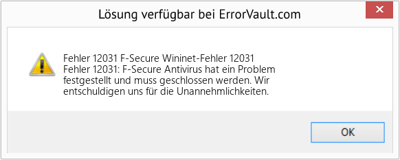 Fix F-Secure Wininet-Fehler 12031 (Error Fehler 12031)