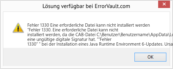Fix Eine erforderliche Datei kann nicht installiert werden (Error Fehler 1330)