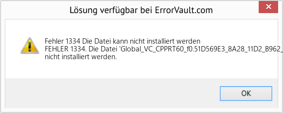 Download Error <?php echo $number; ?> (Die Datei kann nicht installiert werden) Repair Tool Fix Die Datei kann nicht installiert werden (Error Fehler 1334)